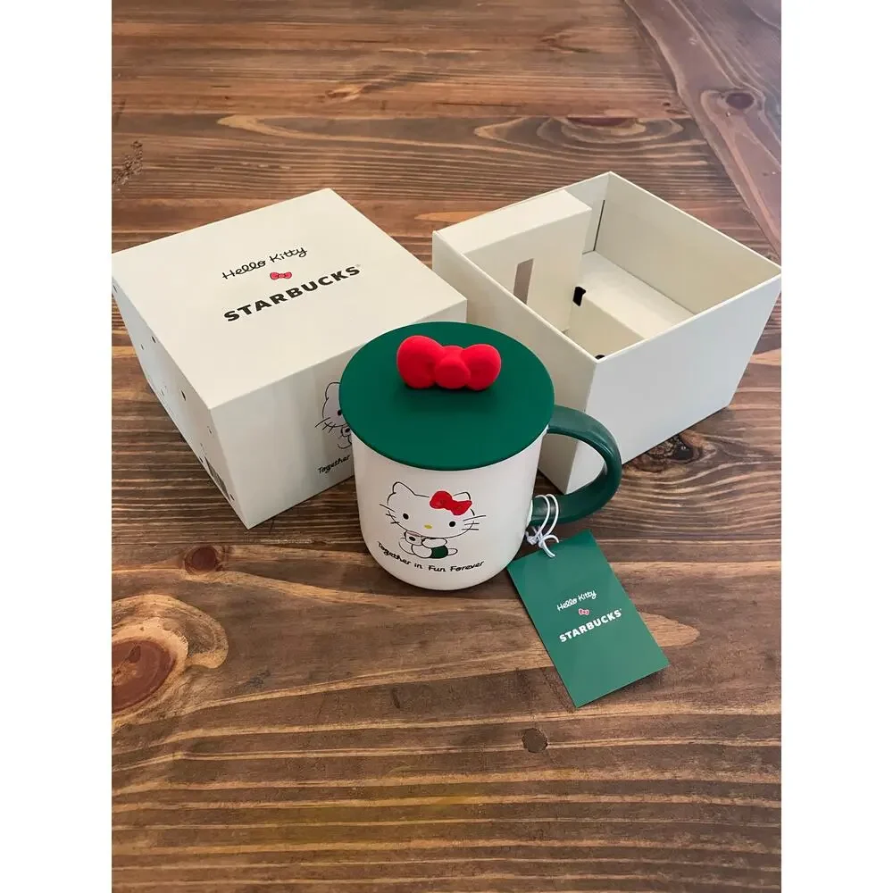 Starbucks x Hello Kitty 16oz Ceramic Mug w Lid Boxed Sanrio Collectible - Picture 6 of 7